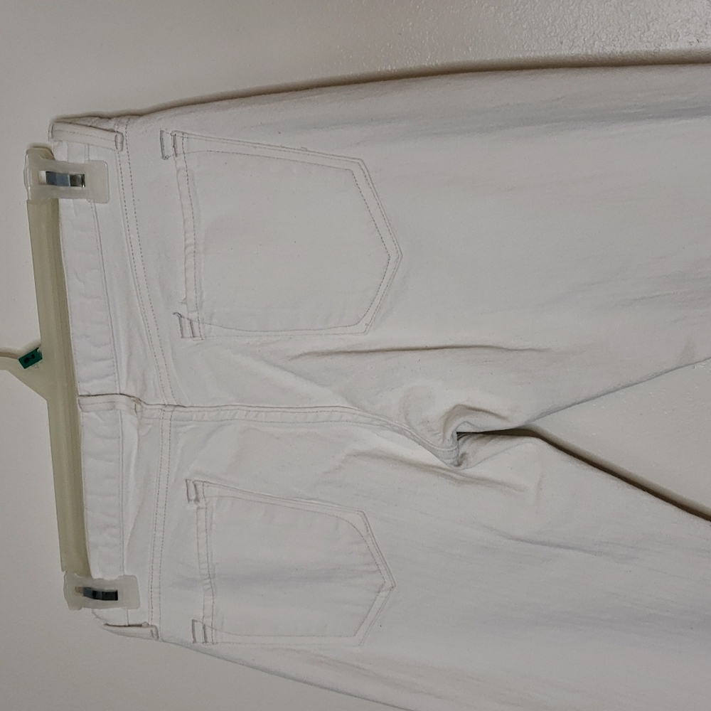 Banana Republic Slim Straight Mid Rise Jeans White 28 Long - Picture 5 of 14